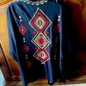 JW Los Angeles Johnny Was Poncho Size Medium